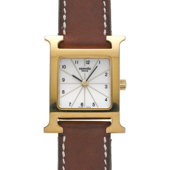 HERMES H watch Deburuturu HH1.201 White/Blanc Ladies Watches quartz Used Ginzo main image 4